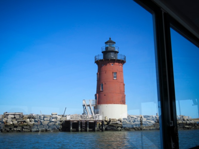 Approaching the East End Lighthouse by boat